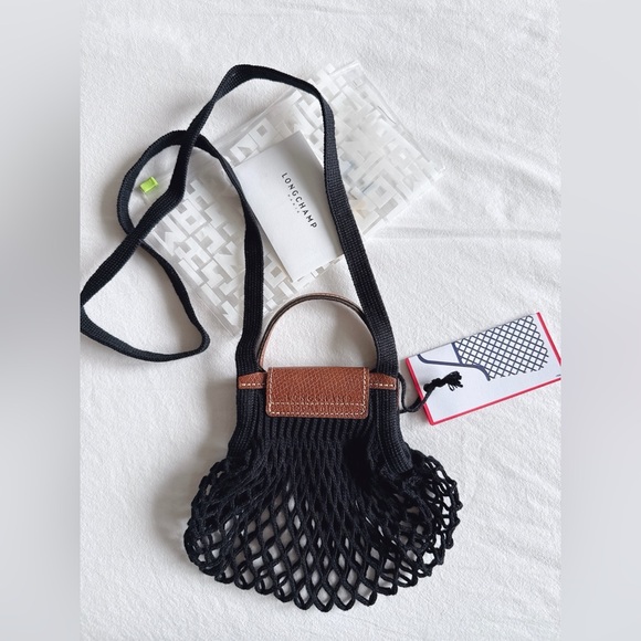 Longchamp LE PLIAGE FILET XS MESH BAG Black - Picture 2 of 5